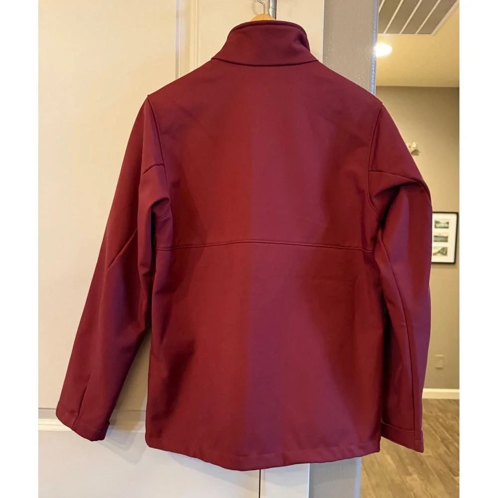 Mns‎ Columbia Rust Color Soft Shell Fleece Lined Full Zip Jacket S Gorpcore Fall